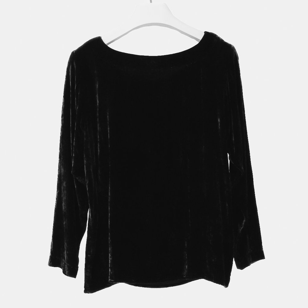 Yves Saint Laurent Rive Gauche Velvet Bateau Topa… - image 2